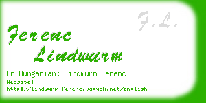 ferenc lindwurm business card